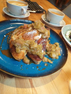 French toast and seasonal compote at Nooch in Shrewsbury