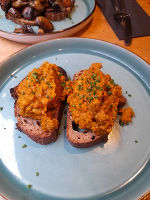 Chickpea scramble. Delicious. at Nooch in Shrewsbury