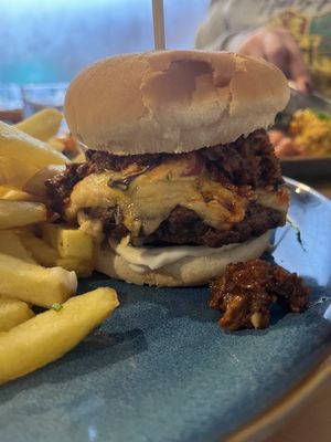 Chorizo burger  at Nooch in Shrewsbury