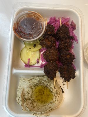 Falafel and hummus  at Clover Food Lab - Downtown in Boston
