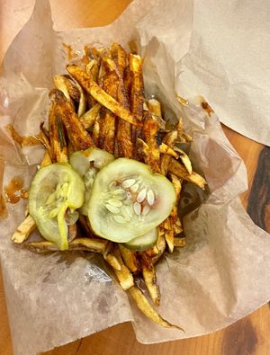 Nashville hot fries  at Clover Food Lab - Downtown in Boston