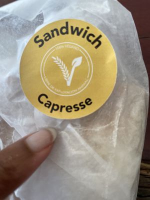 Caprese sandwich   at Craft Vegan Bakery Botánico in Buenos Aires