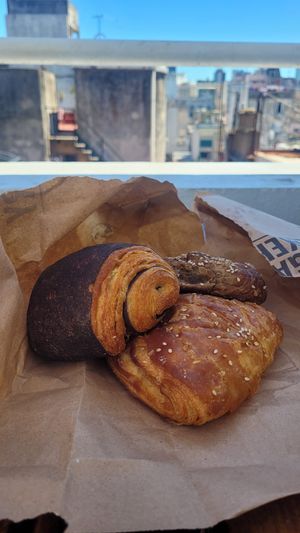 Medialuna, Chocolate Croissant at Craft Vegan Bakery Botánico in Buenos Aires