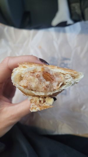 Croissant with cream, almonds 😍 at Craft Vegan Bakery Botánico in Buenos Aires