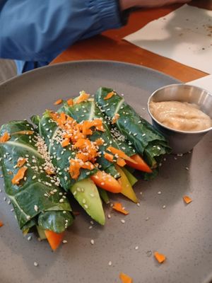 Collard Wraps...don't let their size fool you! at The Coco Nut in Eugene