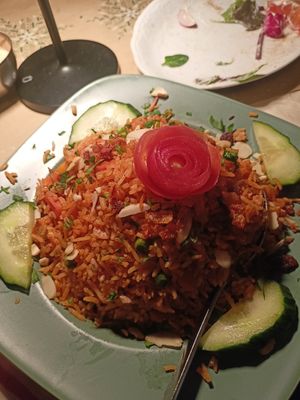 Tofu-Biryani at Karam in Buchloe