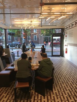 Cool space with lots of seating at Clover Food Lab - Harvard Square in Cambridge