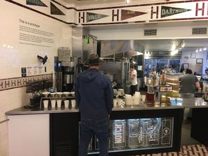 The pour over line  at Clover Food Lab - Harvard Square in Cambridge