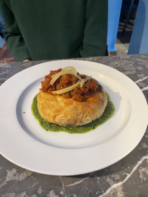 vegetable pastilla (80 DH)  at Cafe Clock in Chefchaouen