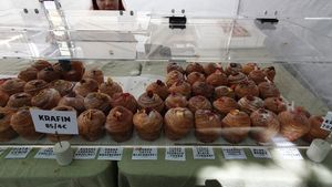 Their collection at a street market at Krafin in Prague