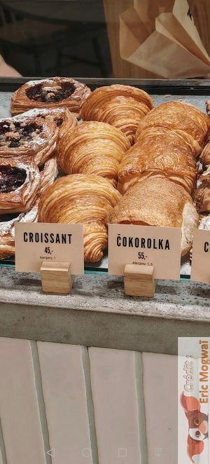 Croissant and chocolatine at Krafin in Prague