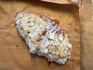 Almond croissant at Krafin in Prague