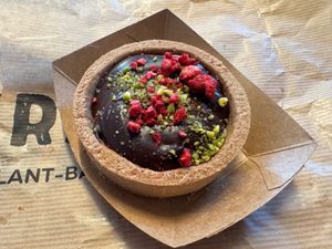 Chocolate tartlet at Krafin in Prague