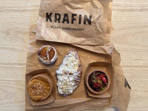 Vegan baked goods, all of them were 5/5  at Krafin in Prague