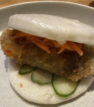 Crispy Nasu Bun  at Afuri in Kutchan