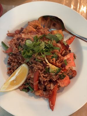 This was the beetroot and tofu Nasi Goreng. Medium ordered but not spicy.   at Faith Hope Love Malaysian Cafe in Napier