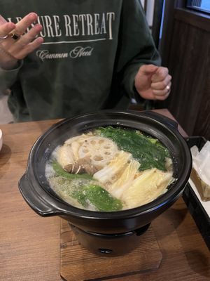 Vegan hot pot  at Yamanoma Brewery Craft Beer Pub in Nagano