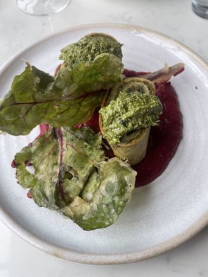 Wild Garlic Pancakes  at Five Little Pigs in Wallingford