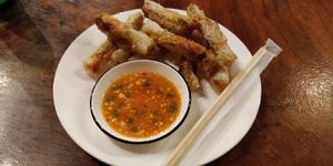 Spring rolls at Sabaidee Guesthouse & Restaurant in Nam Theun