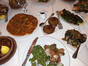 Vegan appetizers and main courses   at Almayass in Riyadh