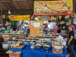 stall at Youta Vegan Foods in Bangkok