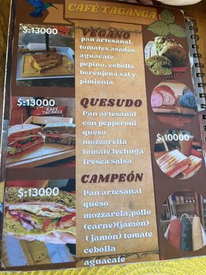 Serves meat now (ham, chicken)  at Café Taganga in Santa Marta