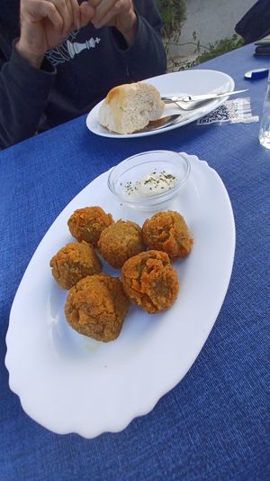 Croquetas de castañas veganas at Cruz de Tea in Tenerife