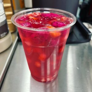 Strawberry Dragon Fruit Tea. Healthy, Vegan, Sugar Free and Gluten Free  at Cup of Joy in Pottstown