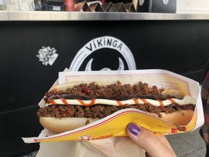 Vegan hot dog  at Víkinga Pylsur - Kiosk in Reykjavik