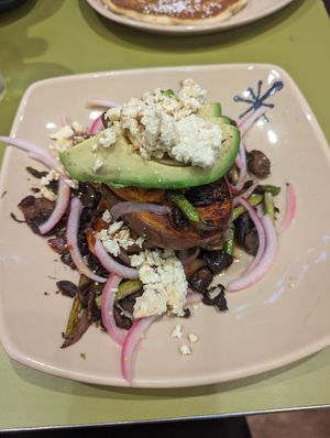 Sweet potato dish with tofu instead of egg at Snooze - Monroe Dr in Atlanta