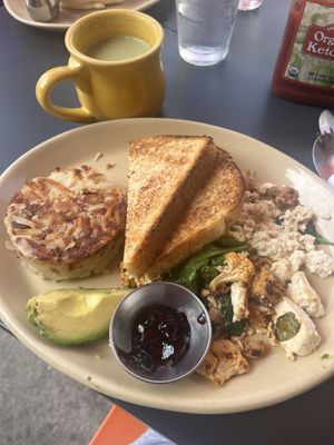 Tofu Scramble and Almond Milk Matcha Lattee  at Snooze - Monroe Dr in Atlanta