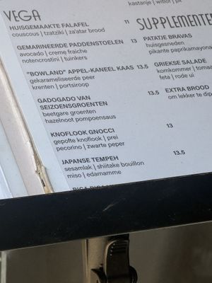 menu  at Bij de Buren in Venlo