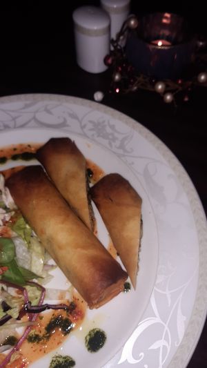 vegetable spring rolls at Motte & Bailey Restaurant in Moate