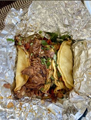 Vegan Birria Tacos   at La Taqueria Brand in Garden Grove