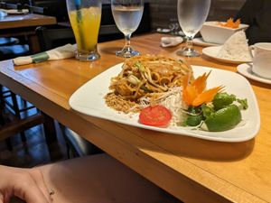 Pad Thai with tofu at Nine Elephants in Corning