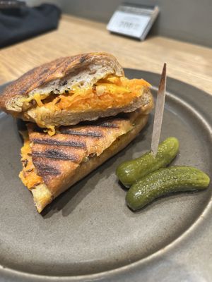 GREAT vegan toastie  at Verve Coffee Roasters in Tokyo