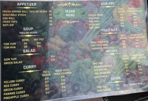 The vegan menu. at Lemongrass by Sip Saam Thai in Cedar Park