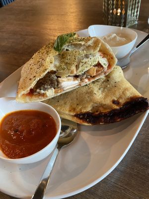Vegan calzone! Must try!  at Bellona in Toronto