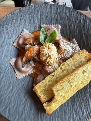 Ravioli -lasagna- Cesar salad - tiramisu  at Bellona in Toronto