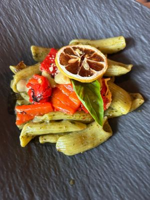 Lemon pesto pasta  at Bellona in Toronto