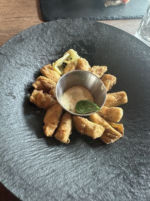 Artichoke hearts with lemon aioli   at Bellona in Toronto