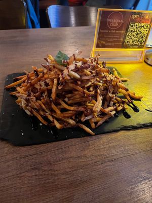 Hand Cut Parmesan Truffle Fries at Bellona in Toronto