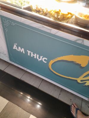 Sign outside the counter at Am Thuc Chay in Ho Chi Minh City