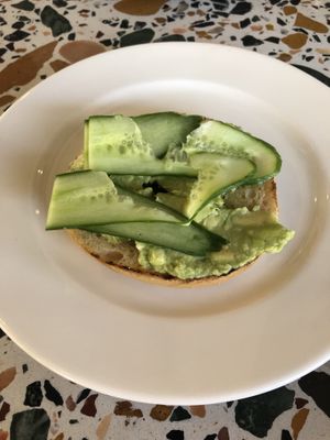 Avocado bagel  at Circle Café - Jumeirah Islands in Dubai