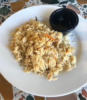 Garlic fried rice  at Circle Café - Jumeirah Islands in Dubai