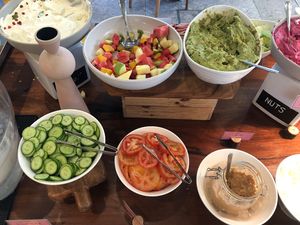 Salad bar  at Circle Café - Jumeirah Islands in Dubai