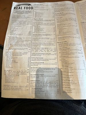 Extensive food menu with vegan options clearly marked  at Truth Coffee Roasting in Cape Town