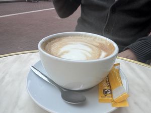 Cappucino  at Cafe Waterloo in Amsterdam
