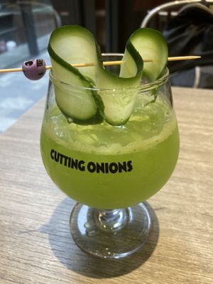 Cucumber and Lime soda  at Cutting Onions in Kowloon