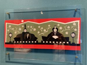 Hina matsuri decorations  at Chirashiya - ちらし寿司のちらしや  in Kamakura